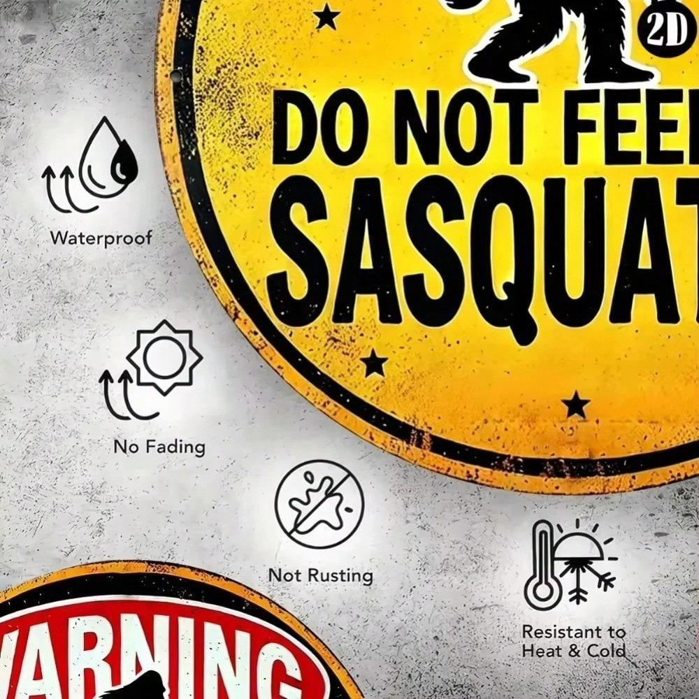 Vintage Bigfoot Funny Metal Sign Durable Home Bar Wall Decor