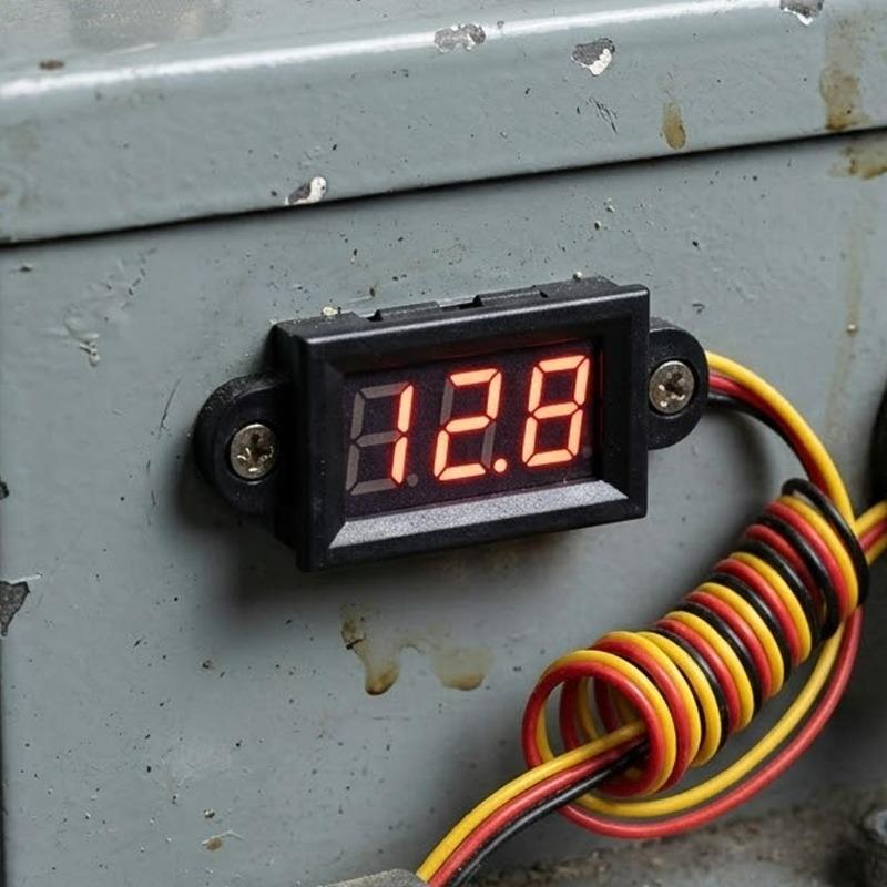 10/1pcs DC LED Digital Display Panel Voltage Meter Red Green Blue Auto Car Mobile Power Voltage Tester Detector Instrument