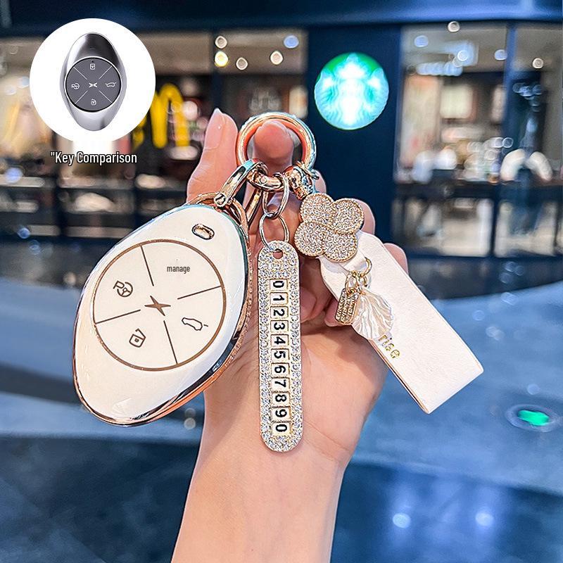 Premium Key Cover & Keychain for Xiaopeng P7, G6, New P7i, P5, G3, G3i, G9 Models