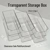 Boîte Organisateur de Bureau en Plastique Transparent - Rangement Portable pour les Essentiels Ménagers et Médicaux