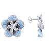 E-Commerce Epoxy Fashion Creative Zircon Flower Leaf Earrings Popular Jewelry