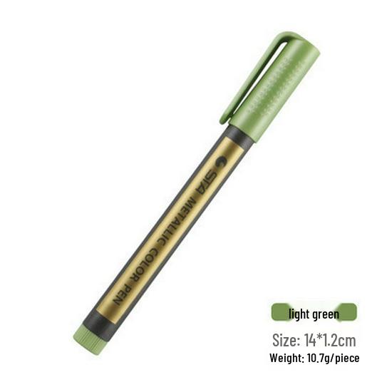 STA 8151 Colored Metal Paint Marker for DIY and Black Cardstock Art.