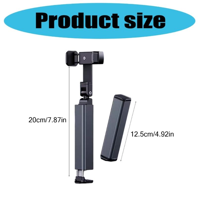 Portable Foldable Travel Friendly 360 Rotation Aluminum Phone Stand Rack Adjustable Clamp For Travel Office Kitchen Use