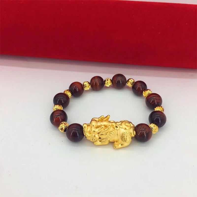 

Браслет Pixiu из искусственного песка и золота с золотым покрытием, женский, счастливый, евро, ювелирные изделия, натуральный браслет из зеленого агата и золота