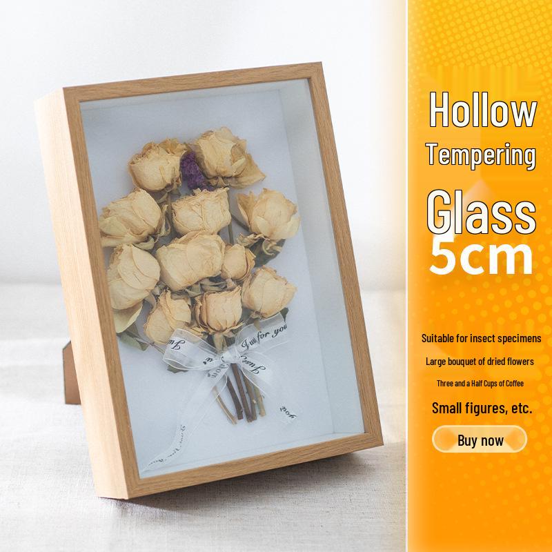 7-Inch 3D Glass Specimen Frame for DIY Dried Flowers, Insect Models, and Photos