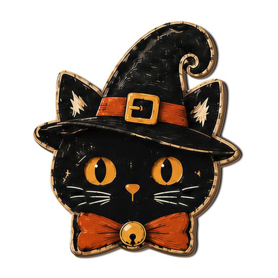Fall Home Decor for Tables Vintage Halloween Wooden Decor, Cat Mummy Skeleton Figurines, Festive Tabletop Farmhouse Centerpiece Shelf Mantel