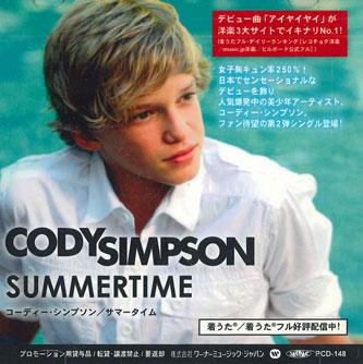 

CD CODY SIMPSON - Summertime PCD148 WARNER Japan Pop Used