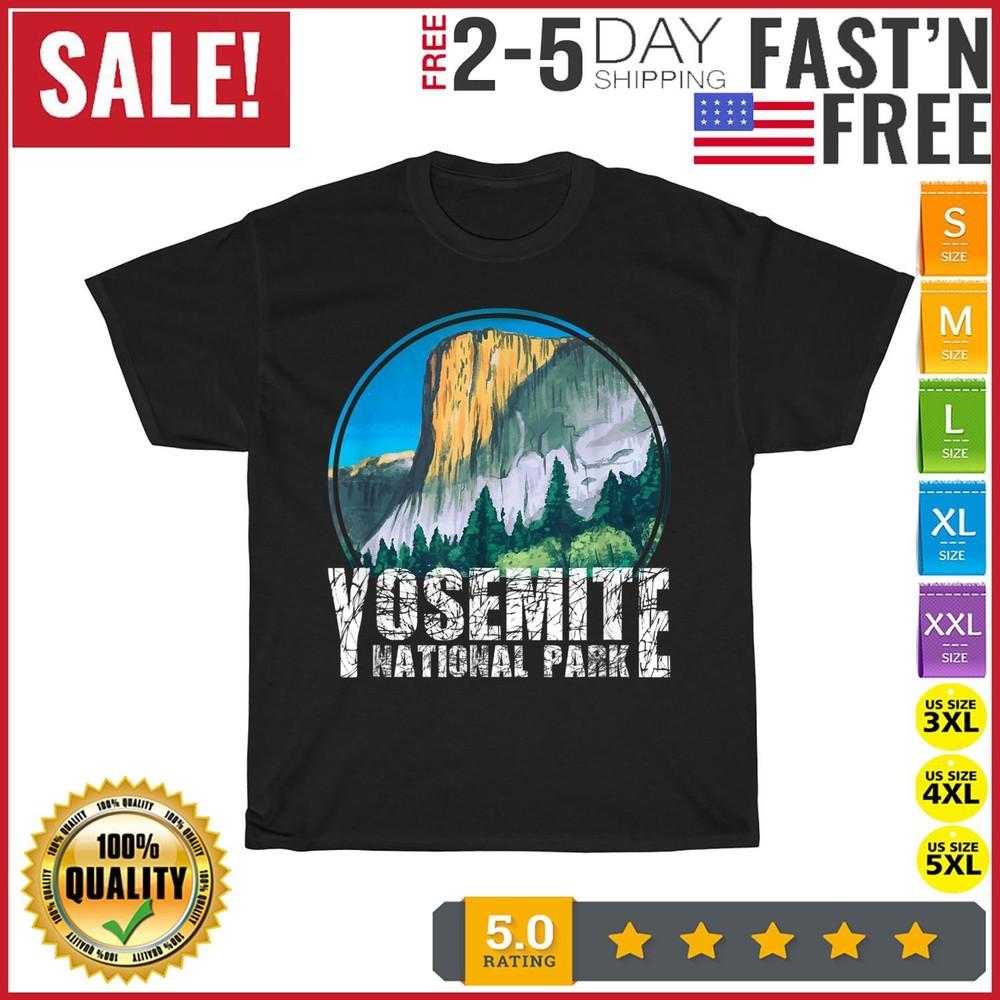 

Mountain Yosemite National Park California Vintage T Shirt Men Women Fashion NEW 4XL