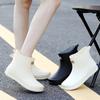 Trend Women's Short Rain Shoes Simple Mori Women's Black Fashion Rain Boots Women's Khaki Wading Shoes Non-slip Rubber Shoes Women's Boots