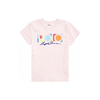 Polo Ralph Lauren Solid Logo Print Crew Neck Short Sleeve T-Shirt Women Tops Pink WMPOKNINCU20412-650