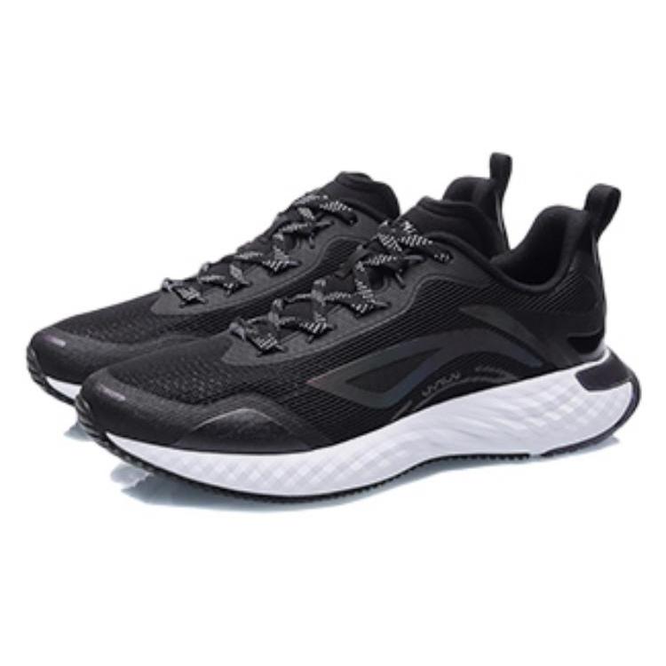 New LiNing Durable Breathable Low Top Sprint Running Shoes Men's Black ARST067-1