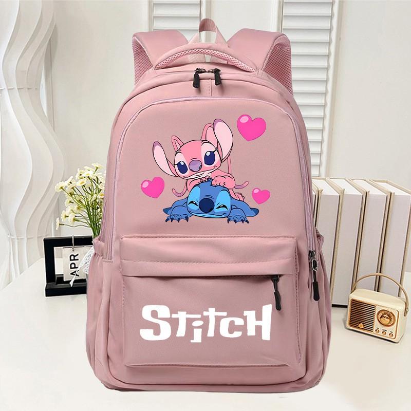 Disney Stitch Large Capacity Backpack Kids Boys Girls School Supplies Storage Bag Anime Fashion Student Bookbag