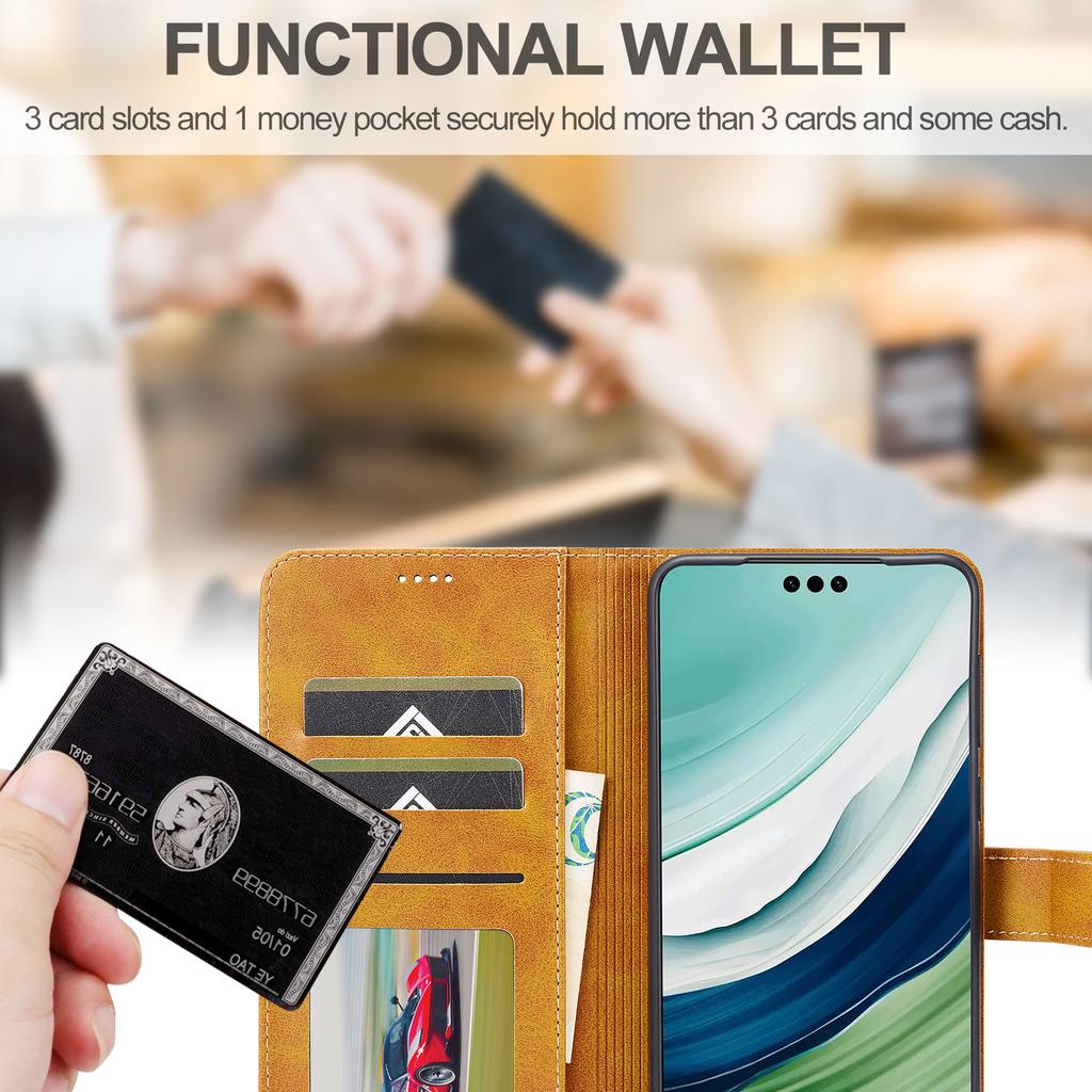 LC.IMEEKE For Honor X50 5G Case Calf Texture PU Leather Stand Wallet Phone Cover