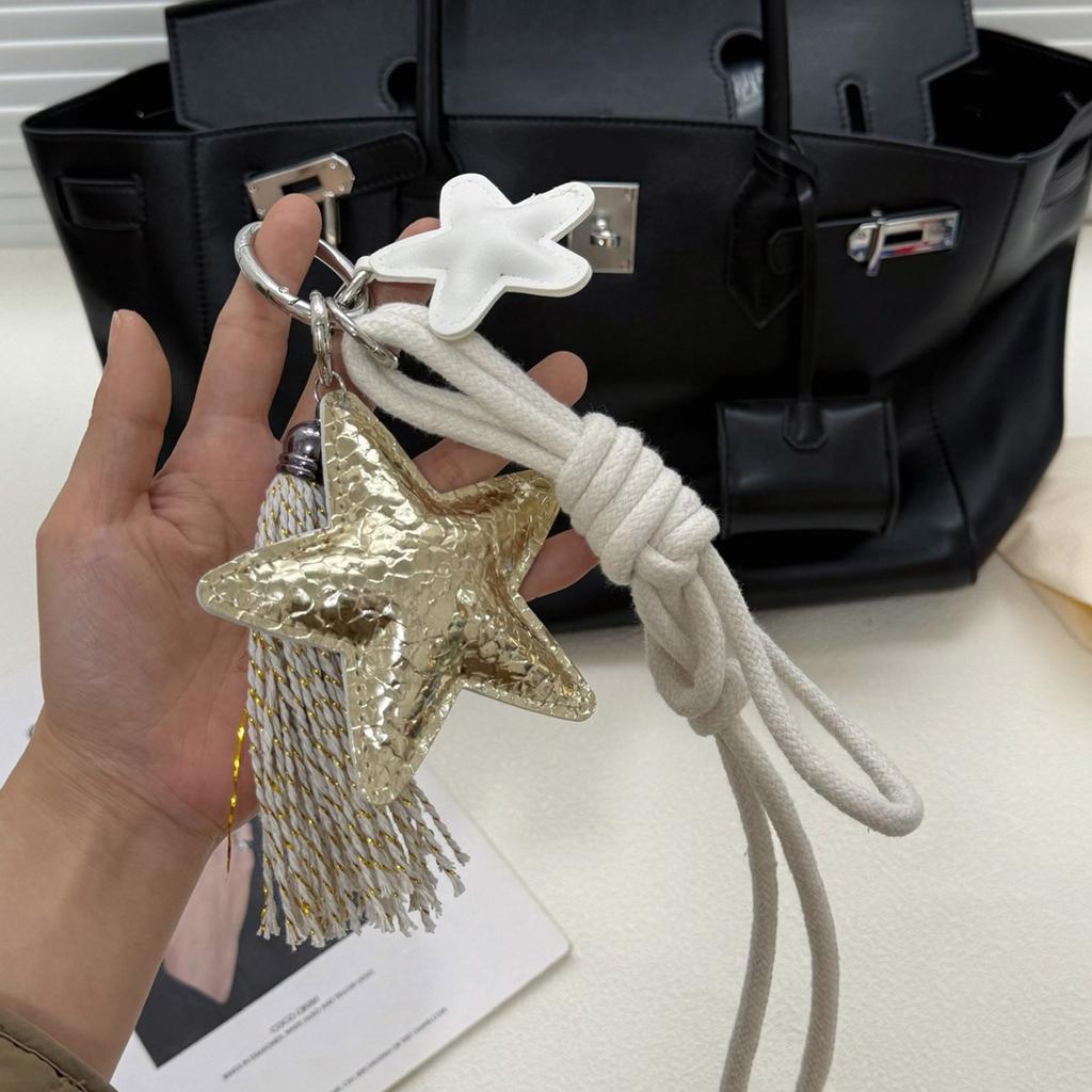 Braided Rope Bag Charm Keychain Fashion Decorative Bag Accessories for Handbag Backpack Decors Aesthetic Keychain Gifts