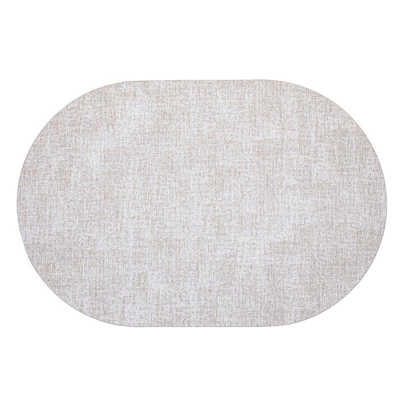 Nordic Oval Fabric Texture Placemat - Waterproof, Oilproof, Heat Insulation, Anti-Scald Mat 