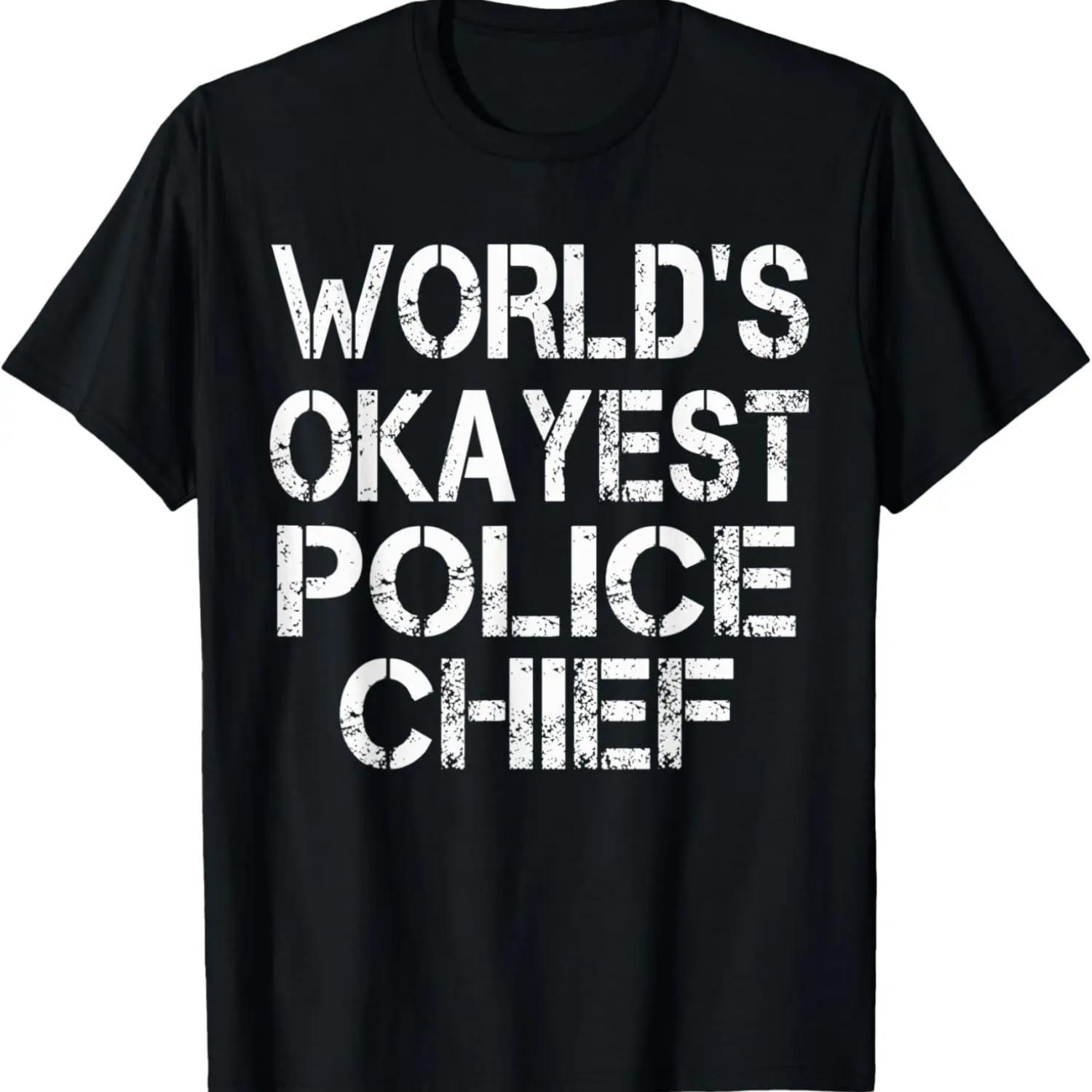 Худший в мире начальник полиции футболка S чёрный