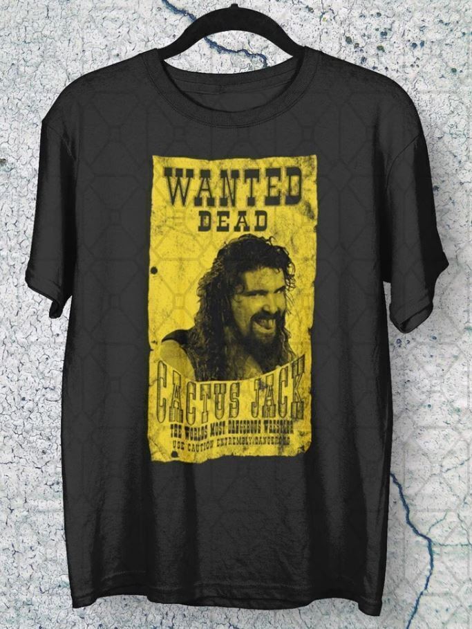 Ретро Футболка с графическим принтом Cactus Jack Wanted Унисекс Хлопок Мужская Женская S-3XL Унисекс Футболка L