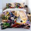 Anime One-Punch Man Saitama Bedding Set Printed Single Comforter Quilt Bed Duvet Cover Pillow Case 3 Pieces Sets Kids Adult Size