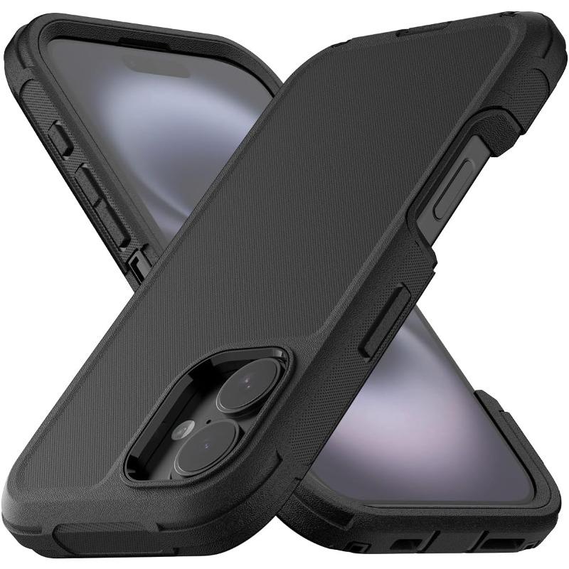 Military Grade Armor Full Body Protection Hard Cases for IPhone 17 Air 16E 16 Pro Max Rugged Shockproof Dustproof Phone Cover