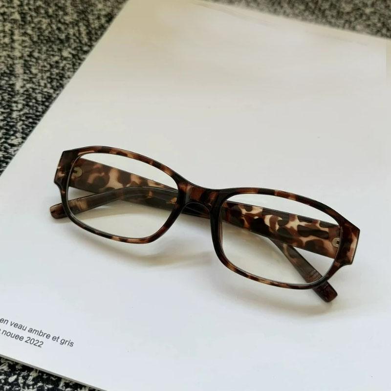 Retro Narrow-framed Glasses for Men Women Y2K Red Black Frame Anti-blue Light Eyeglasses Spicy Girls Decorative Optical Glasses