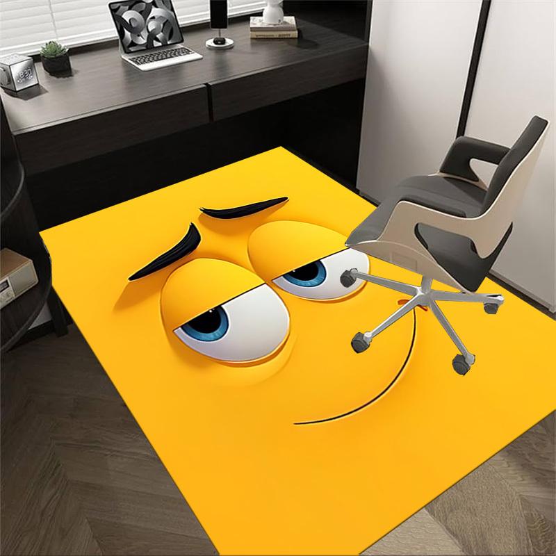 1PC smiley face Extra Large Non Slip Floor carpet, Office, family, bedroom, Studio Large Area Rug Indoor Rugs