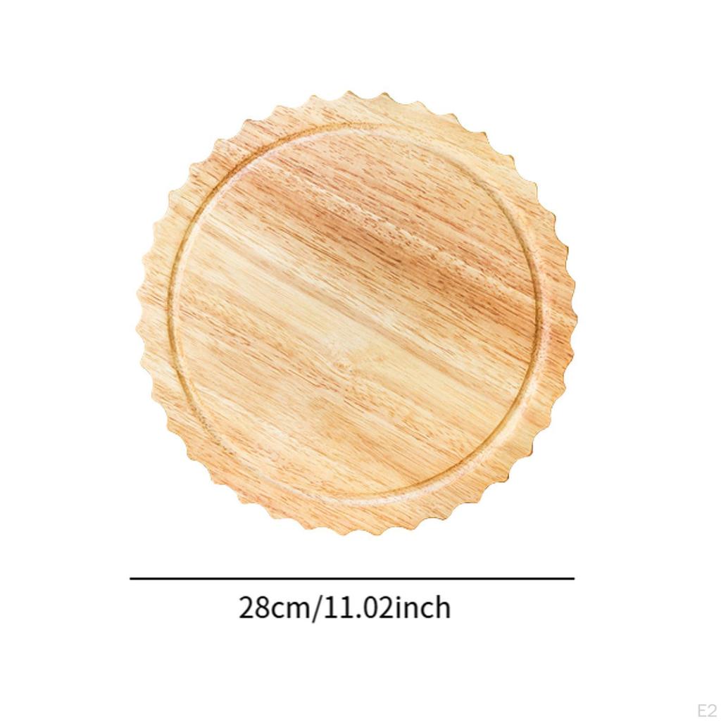 Cutting Board Serving Platter Oven Accessory Meal Prep Wooden Round Butcher Block for