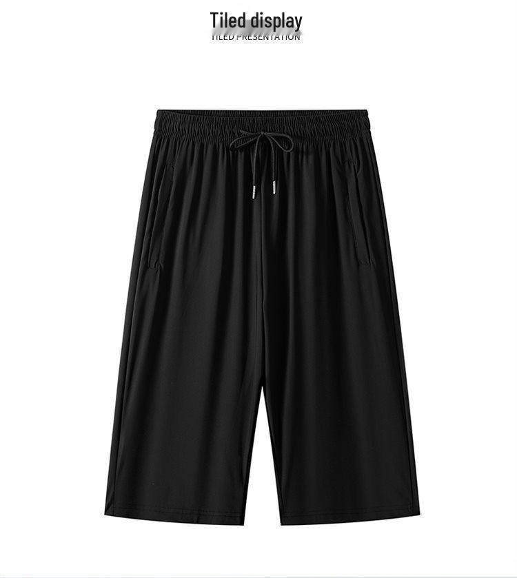 Men's Quick-Dry Breathable Ice Silk Running Shorts - Summer Loose Fit, Mid-Length, 2026