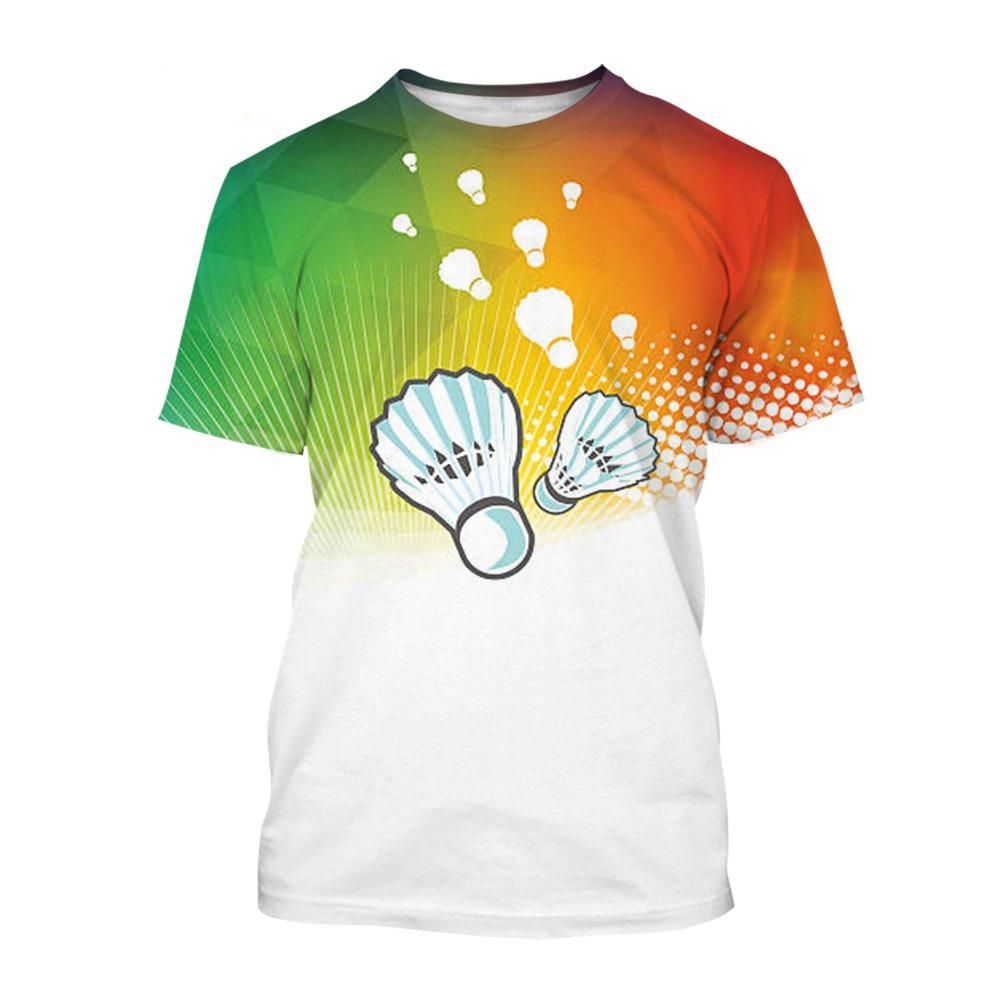 Sommer Badminton T-Shirts Federball 3D Druck Streetwear Herren Damen Lässig Mode Kurzarm T-Shirt Kinder T-Shirts Tops Kleidung