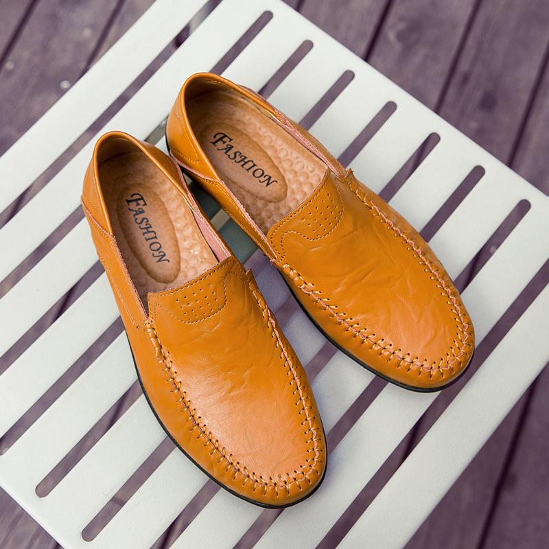 

Летние бобовые туфли, мужская ленивая обувь, повседневная кожаная обувь 47 жёлтый