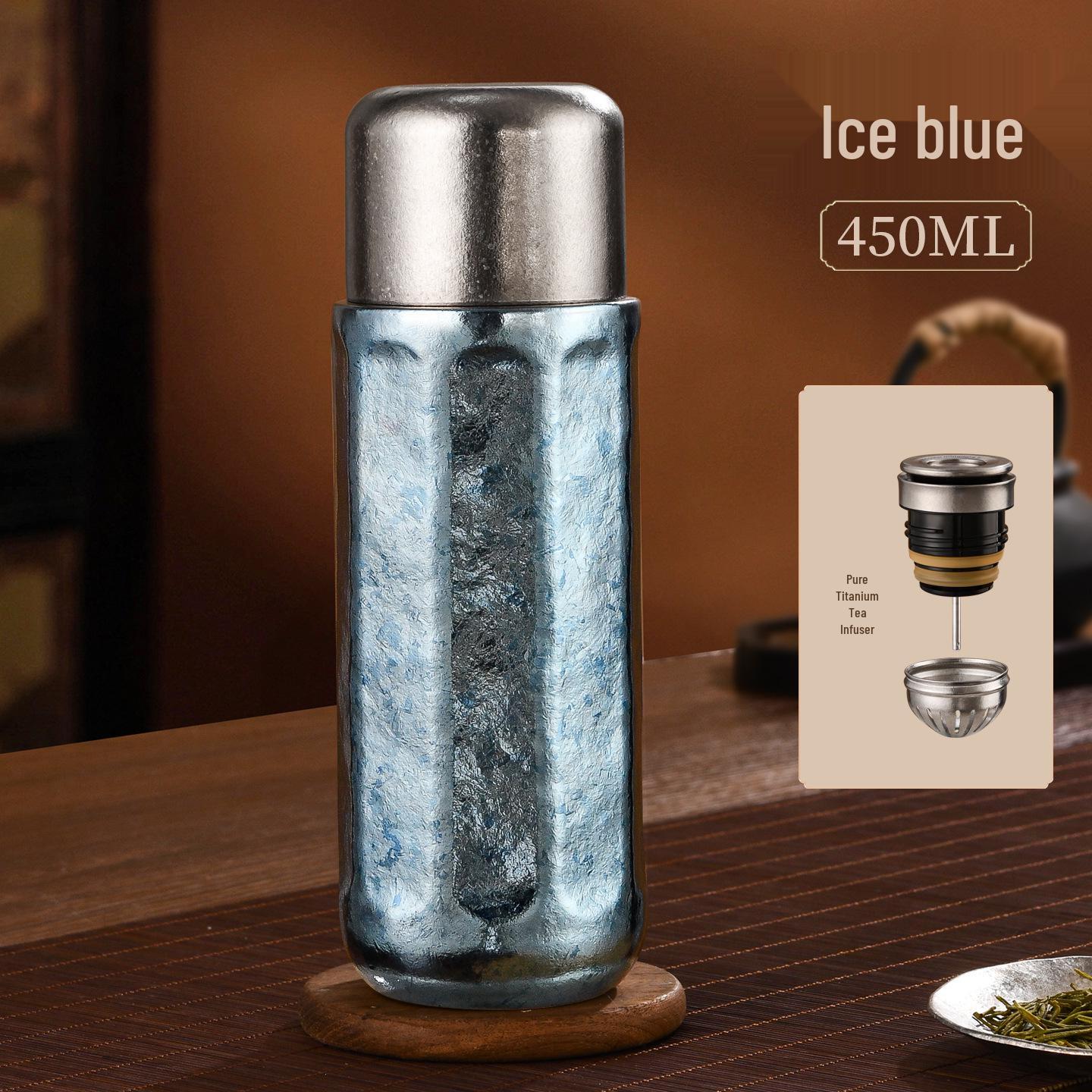 High-End Titanium Tea Infuser Cup with Magnetic Lid & Temperature Display 450ML