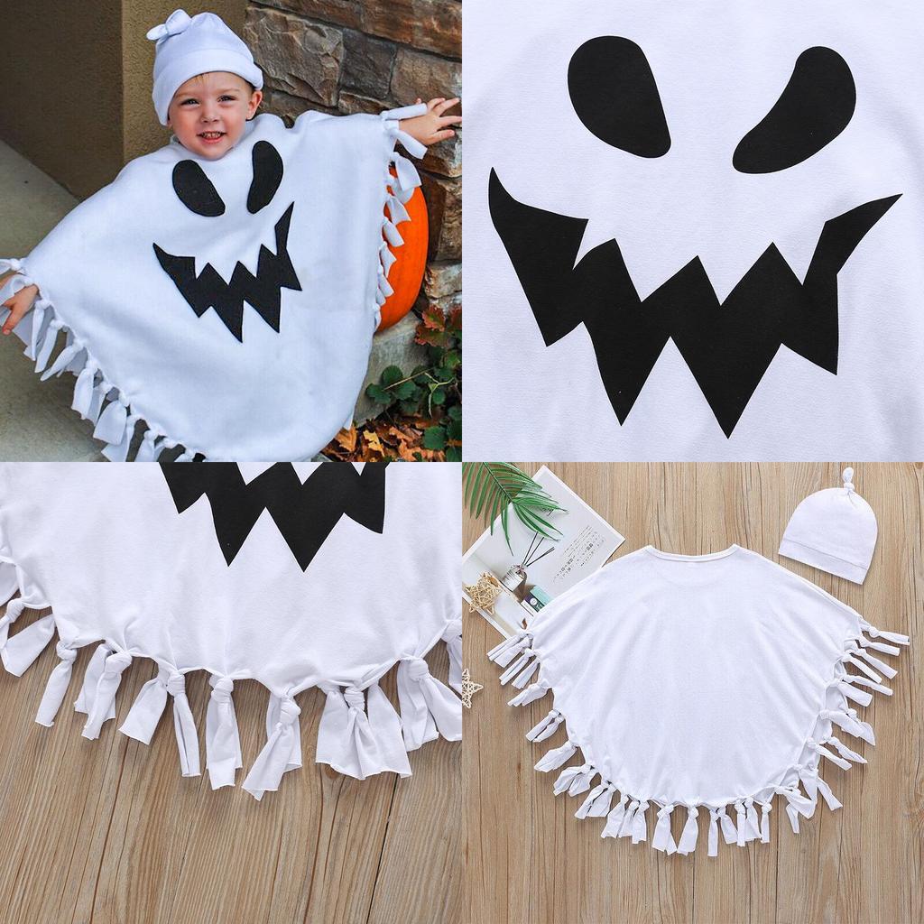 Halloween Ghost Cloak Cape For Kids Cosplay Costumes Party Role Play
