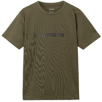 SHIMANO Dry Logo Short Sleeve Khaki XS T-Shirt SH-021W