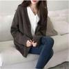 Spring and Autumn Loose Knitted Cardigan V-neck Women Sweater New Fashion Elegant Long Sleeved Top Office Casual Solid Color Coats Clothing
