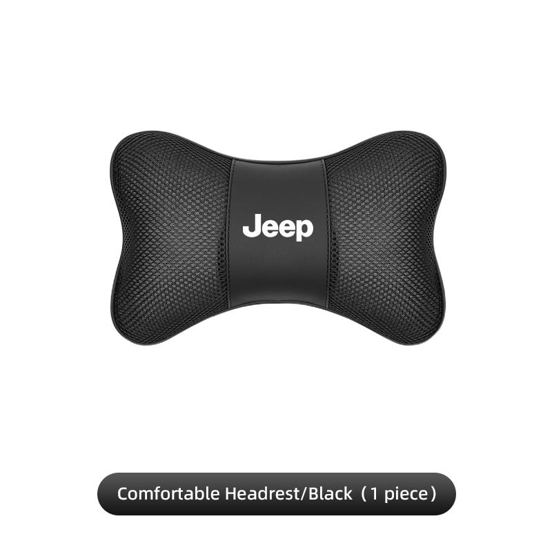 Car Seat Ice Silk Neck Pillows Protector Headrest Neck Relaxation Pillow For Jeep Grand Cherokee Wrangler JK Gladiator Compass
