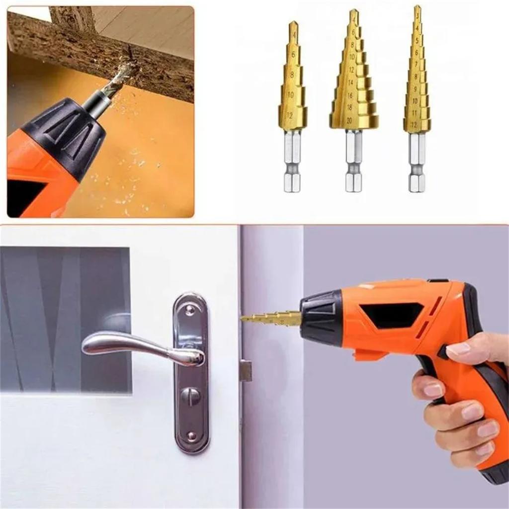 3-12Hex Titanium Drill Bit Hole Cutter For Sheet Metal