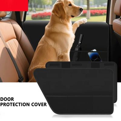 Oxford Fabric Car Door Pet Mat -Scratch Dirt-Resistant with Storage