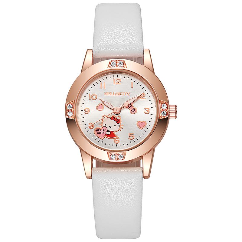 Sanrio Cartoon Women's Leather Strap Watch - Light Luxury & Trendy Design