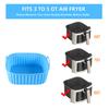 Square Air Fryer Liner Silicone Baking Mat 6.7 Inch Non-Stick Oven Safe Tray BPA-Free Air Fryer Basket for Even Cooking