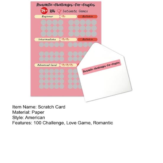 Love Games Scratch-off Poster for Couples 100 Date Night Position Challenge Poster for Valentine's Day Anniversary Gift