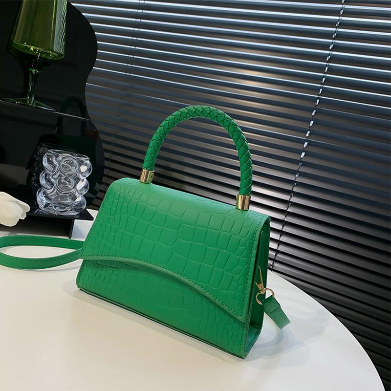 Retro Women Bag Kabelka přes rameno Western Style Korejská verze Krokodýlí vzor Malá čtvercová taška Módní a jednoduchá Crossbody kabelka