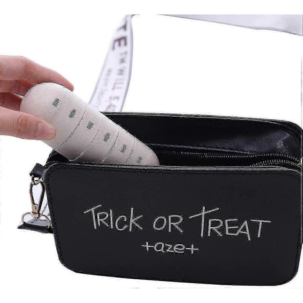 Grain Fiber Weekly Pill Organizer Travel Pill Box Case Waterproof Moisture-proof -