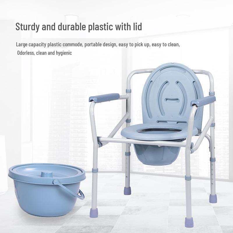 Scaun WC Pliabil de Interior pentru Vârstnici și Femei Însărcinate cu Scaun pentru Genuflexiuni