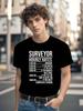 Funny Surveyor Hourly Rates $50-$150 Graphic Tee - Black Cotton T-shirt for Surveyors