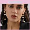 Alloy Fashionable Geometric Earrings For Women In Chic Gold Plated Finish