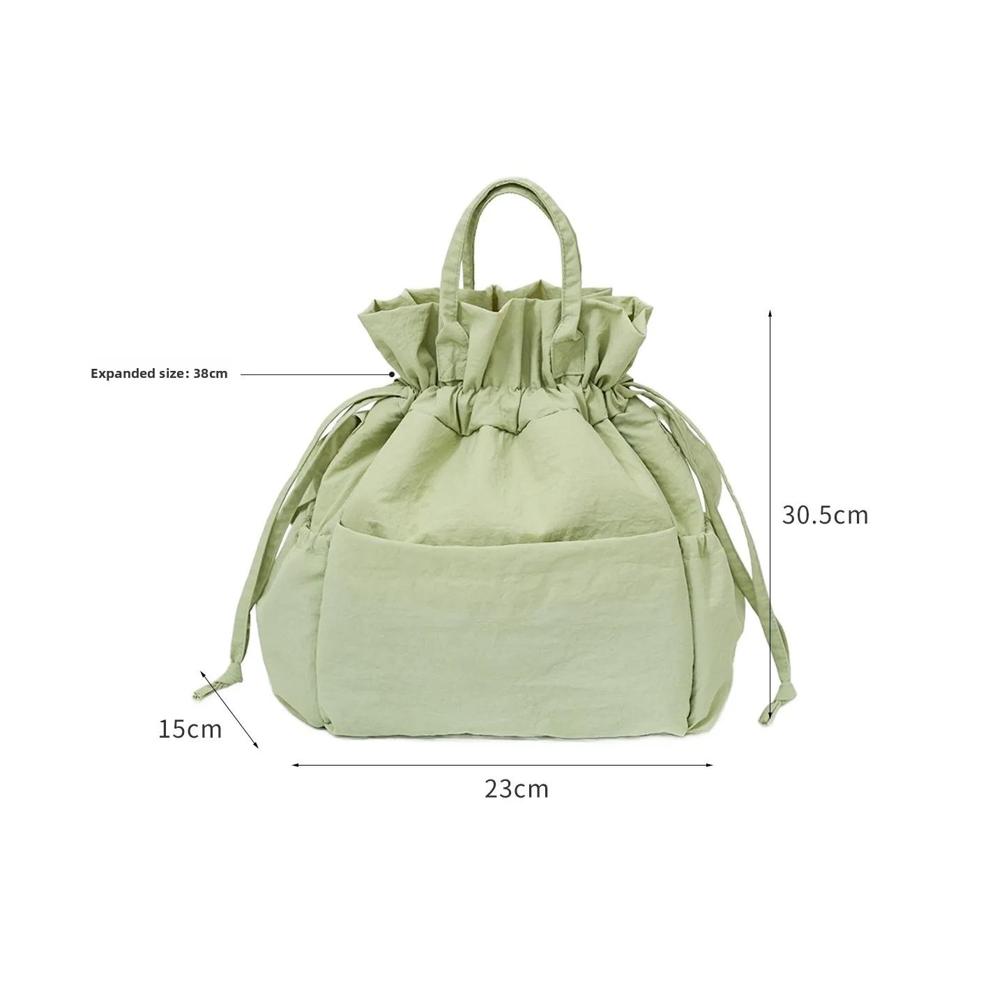 Large Capaci Thermal Lunch Box Bag Dstring Handbag Commuting Portable Office Workers School Students Lightweight Bento Bag 5290₽
