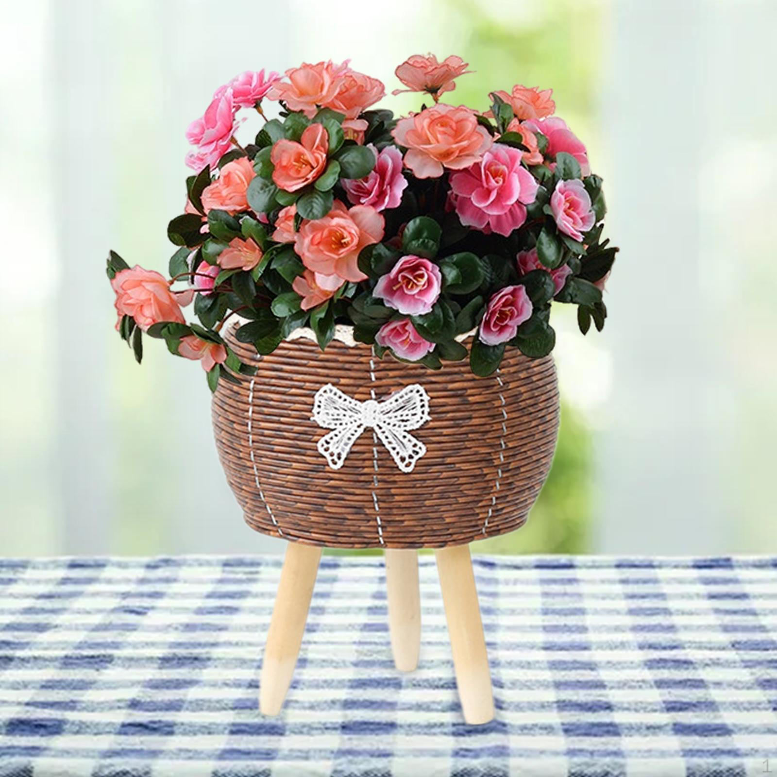 

Корзина для растений на ножках, цветочный горшок, креативный напольный цветочный горшок, кашпо из ротанга для Spherical