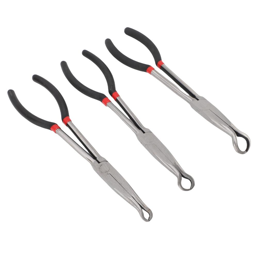 3PCS 11 Inch Long Nose Grip Pliers Round O Shape Jaw Ring Nose Pliers  Spark Plug Boot Removal