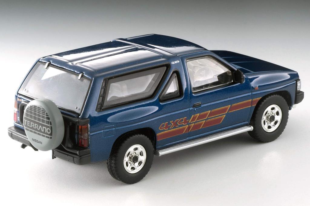 Tomica Limited Vintage Neo Nissan Terrano R3M with optional navy finished 1/64 LV-N63c parts, blue, model.