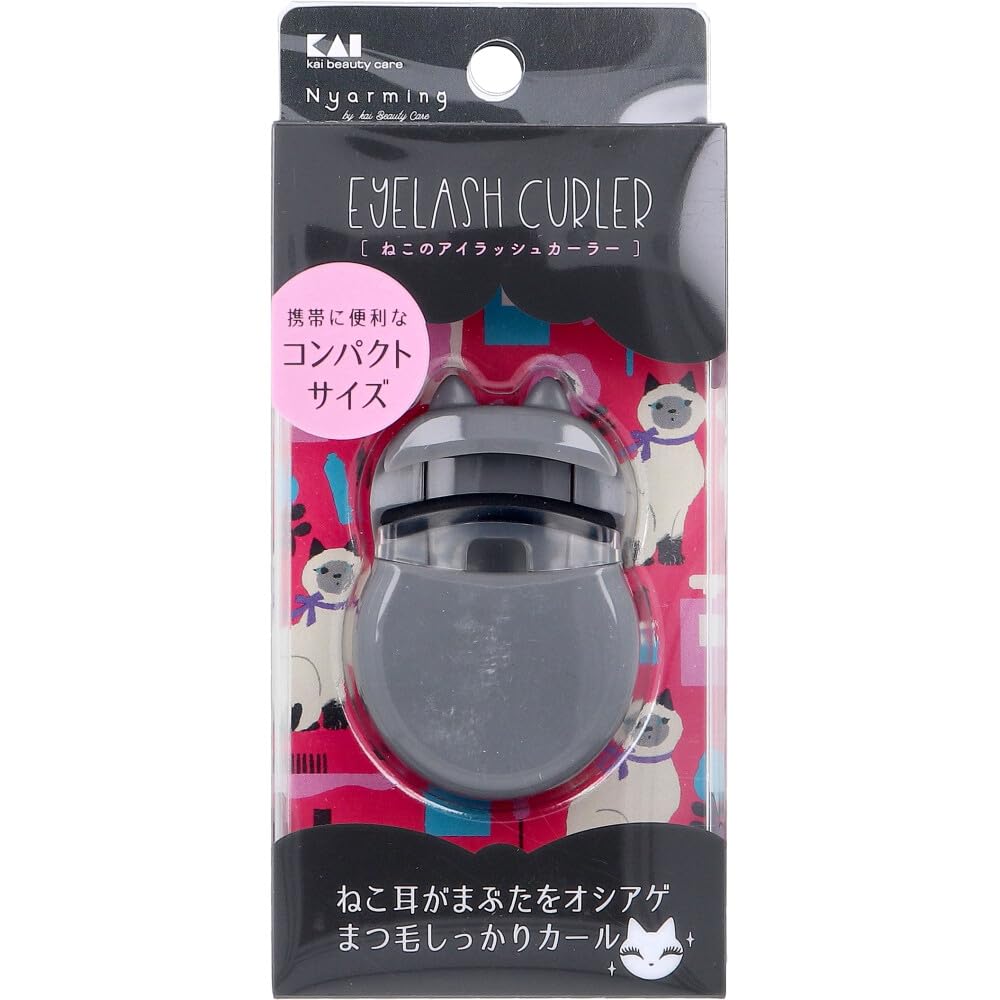 Kai Corporation Nyarming Cat Eyelash Curler Compact HC2200