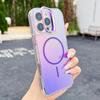 KEYSION Bunte Gradient Magnetische Linsenständer Hülle für iPhone 16 Pro Max Plus 16e 17e für MagSafe Stoßfeste Abdeckung